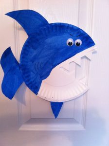 Paper-plate-shark-crafts