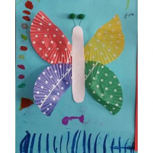 cupcake liner butterfly craft