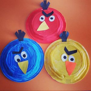 paper plate angry bird craft