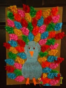 peacock craft idea for preschoolers