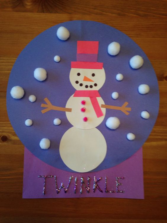 Snow globe craft idea for kids | Crafts and Worksheets for Preschool