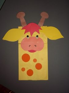 paper bag giraffe craft