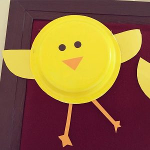 paper plate chick craft idea for kids
