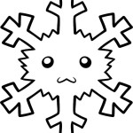 A Small Children Pictorial Snowflake Coloring Pages