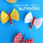 Cupcake Liner Butterfly Clothespins Craft