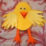 Easter chick craft using your kids Handprints