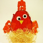 Finger Paint and straw Little Red Hen