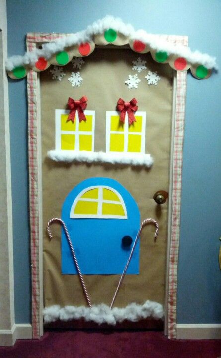 gingerbread decorating cubicle navidad puerta navideñas adornos preschoolplanet