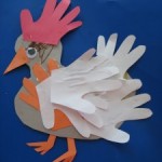 Hand Print Hen