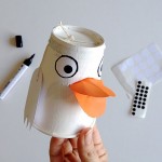Paper Cup Duck Family Puppets