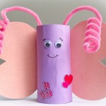 Toilet paper roll butterfly craft