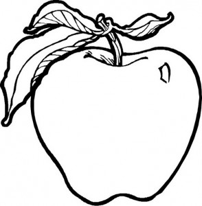 apple coloring page