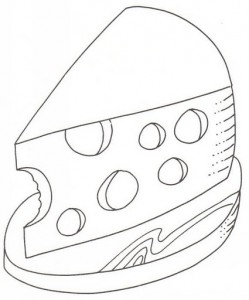 cheese coloring page