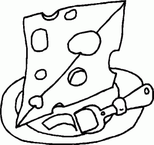 cheese coloring page
