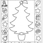 christmas tree card coloring
