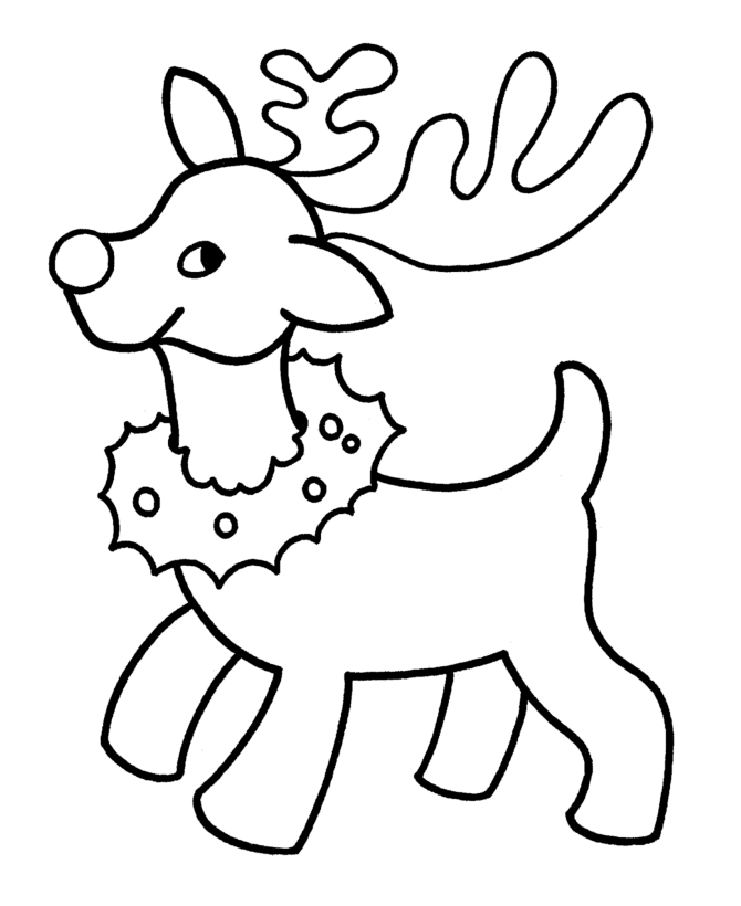 Christmas Santa's reindeer coloring pages | Crafts and Worksheets for