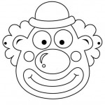 clown mask coloring page