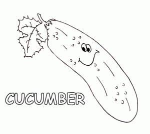 cucumber-coloring-page