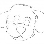 dog mask coloring page