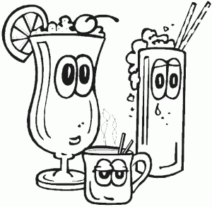 drink coloring page for kids