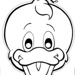 duck mask coloring page