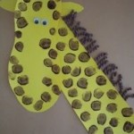 fingerprint giraffe craft