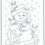 free snowman coloring page