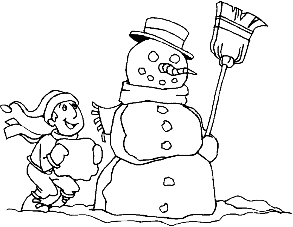 Christmas snowman coloring pages Crafts and Worksheets