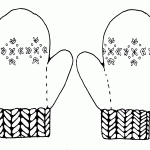 gloves coloring page