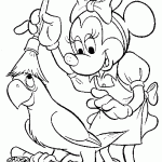 minnie_and_bird_coloring_page