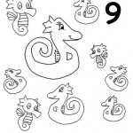 number nine 9 coloring and tracing worksheets  (8)