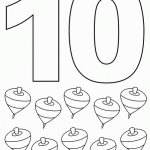 number ten 10 coloring and tracing worksheets  (1)