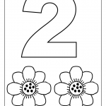 number two tracing and coloring worksheets  (1)