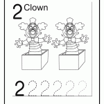 number two tracing and coloring worksheets  (2)