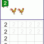 number two tracing and coloring worksheets  (3)