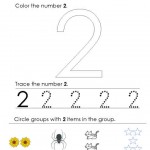 number two tracing and coloring worksheets  (4)