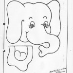 paper bag  elephant craft pattern