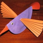 paper plate bird