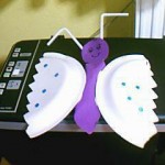 paper plate butterfly craft