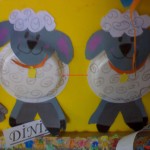paper plate sheep