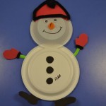 paper plate snowman craft