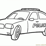 police coloring page
