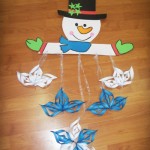 snowman mobile craft