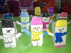 3d snowman craft with template (2)
