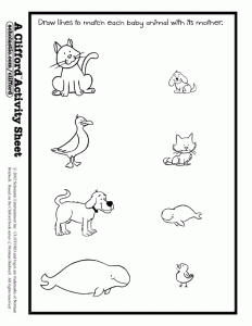 Baby Animals Match Activity Sheet