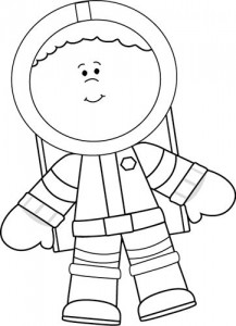 Black and White Little Boy Astronaut 1