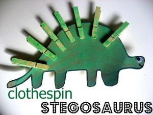 Clothespin Stegosaurus