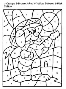 Coloring By Numbers Coloring Pages for kids