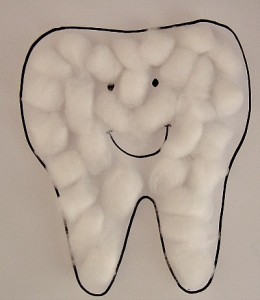 Cotton-Ball-Tooth-Dental-Craft