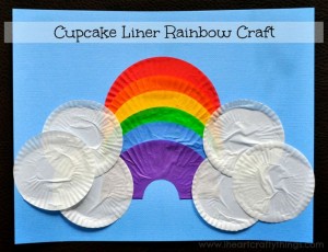 Cupcake Liner Rainbow craft